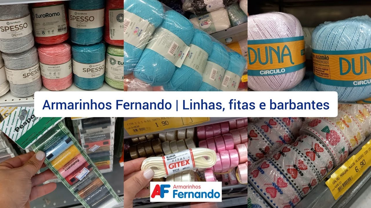Linhas, fitas e barbantes | Loja Armarinhos Fernando!