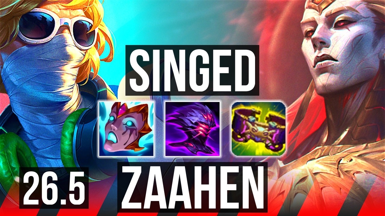 SINGED vs ZAAHEN (TOP) | EUW Grandmaster | 26.5