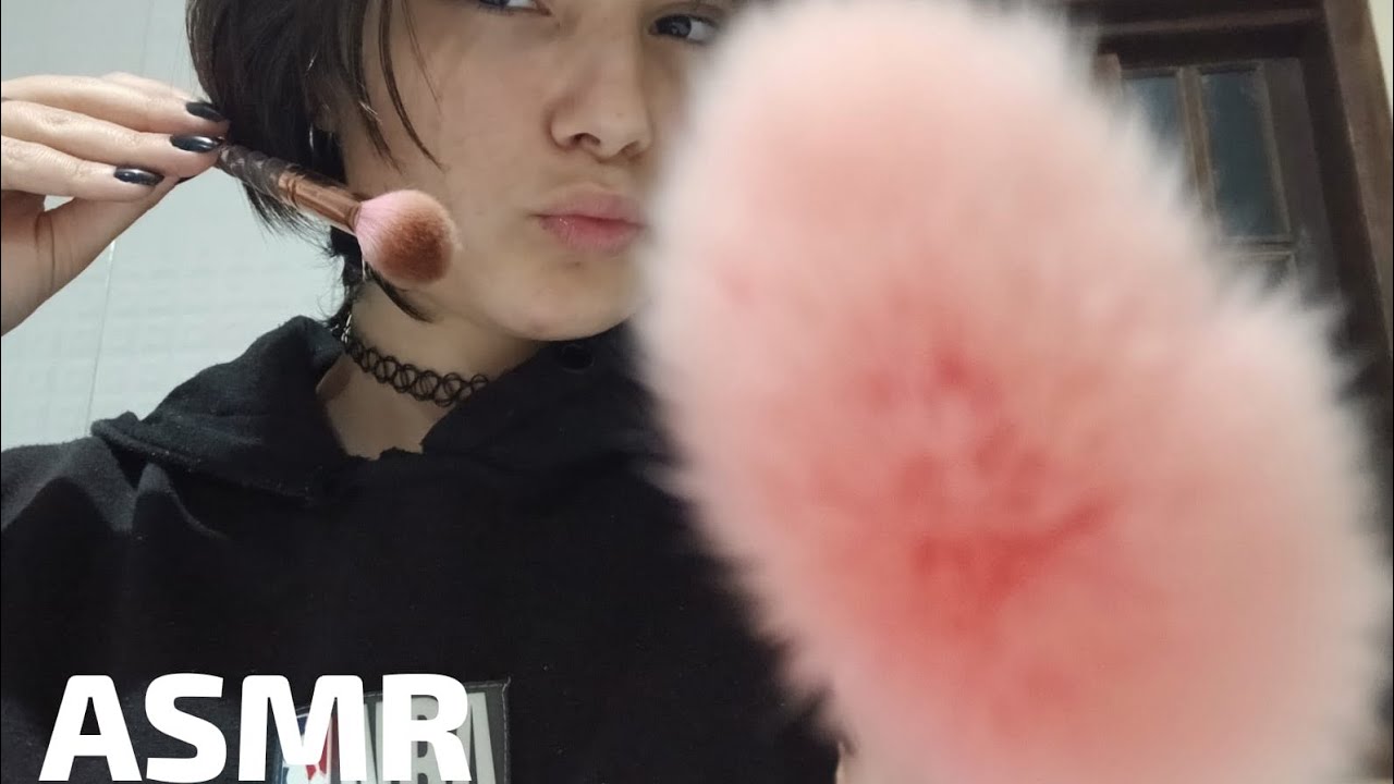 ASMR CASEIRO: pincel na tela, sons de boca e tapping🙃✨️