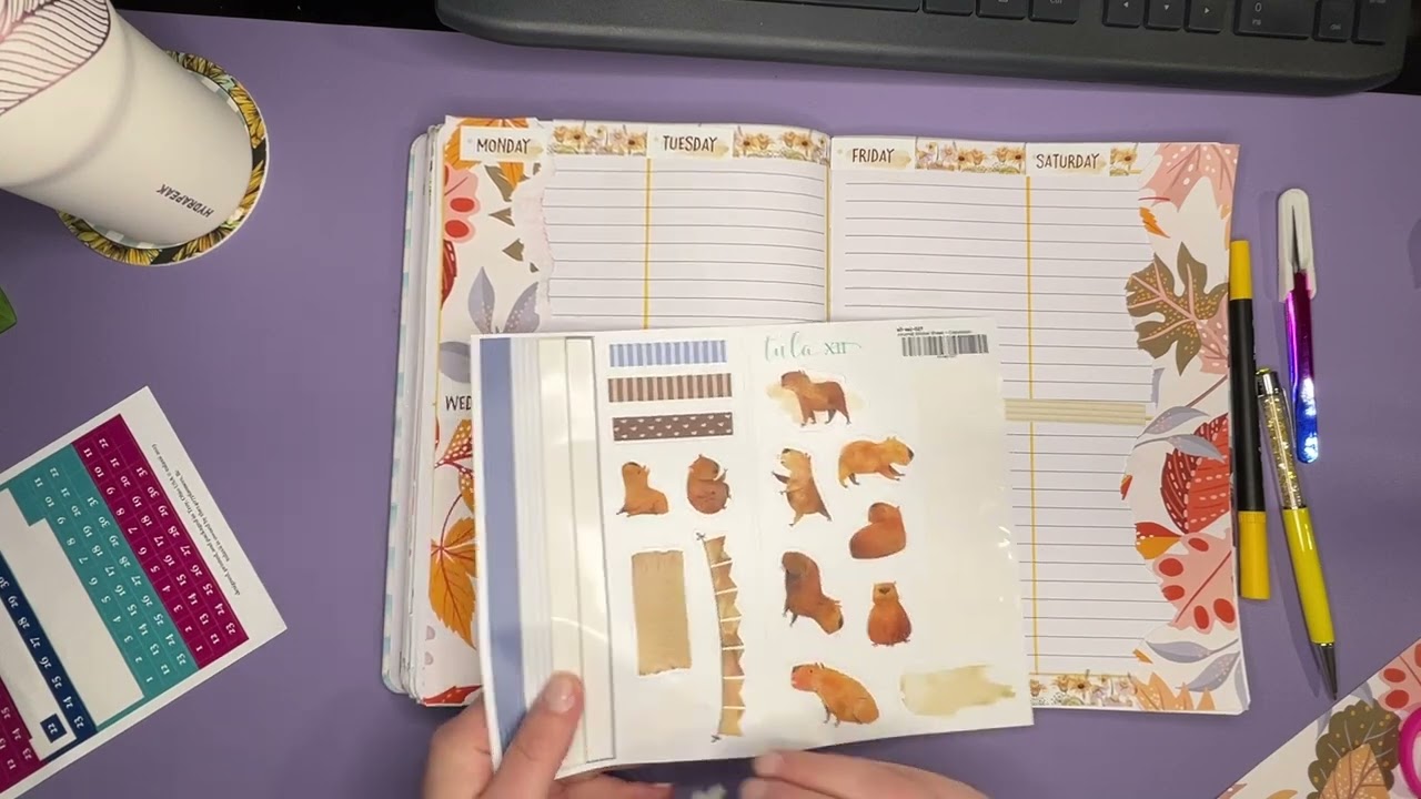 Journal Layout Capybara Tula XII Stickers #tulaxii #foryou #journalcommunity #journalspread #journal