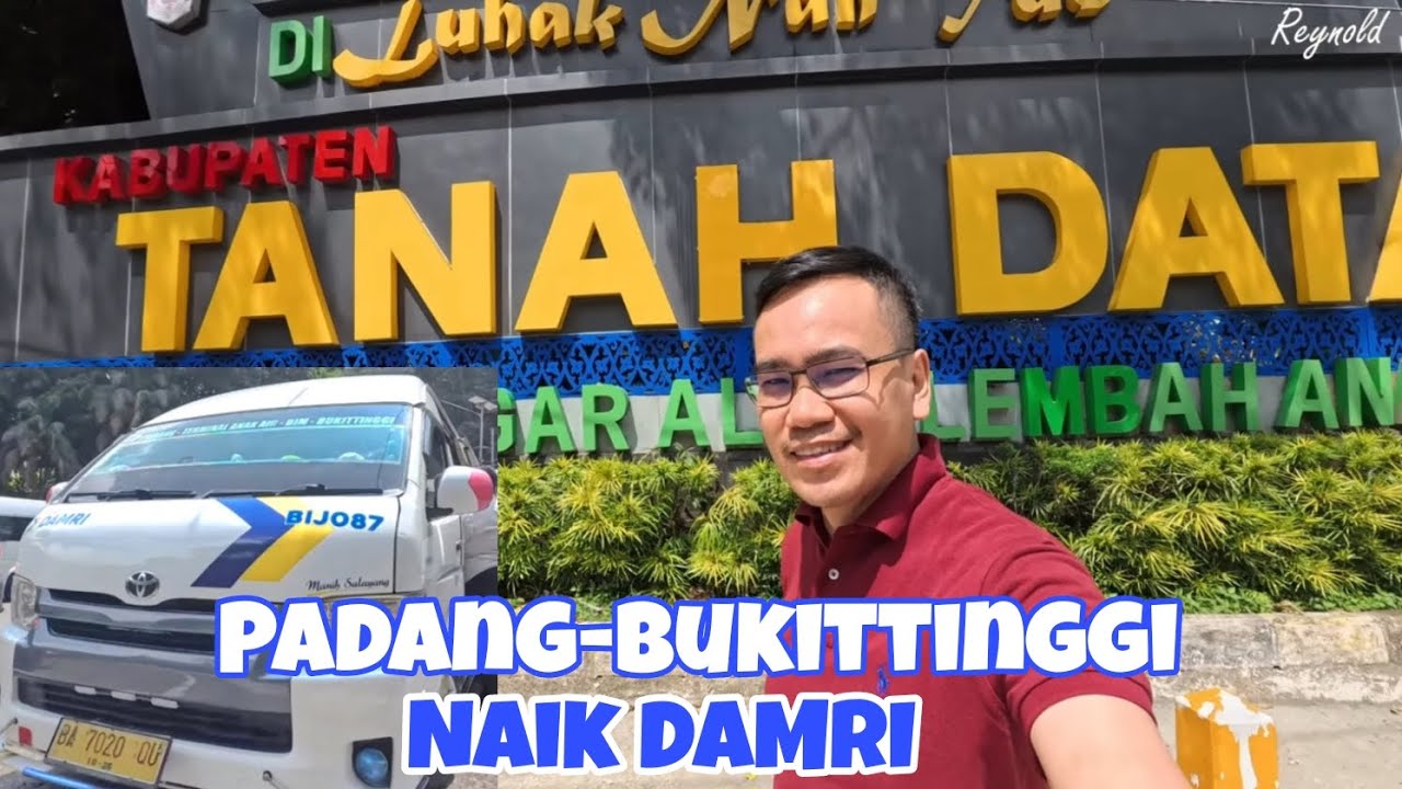 Padang ke Bukittinggi naik DAMRI via Air Terjun Lembah Anai turun di Jam Gadang