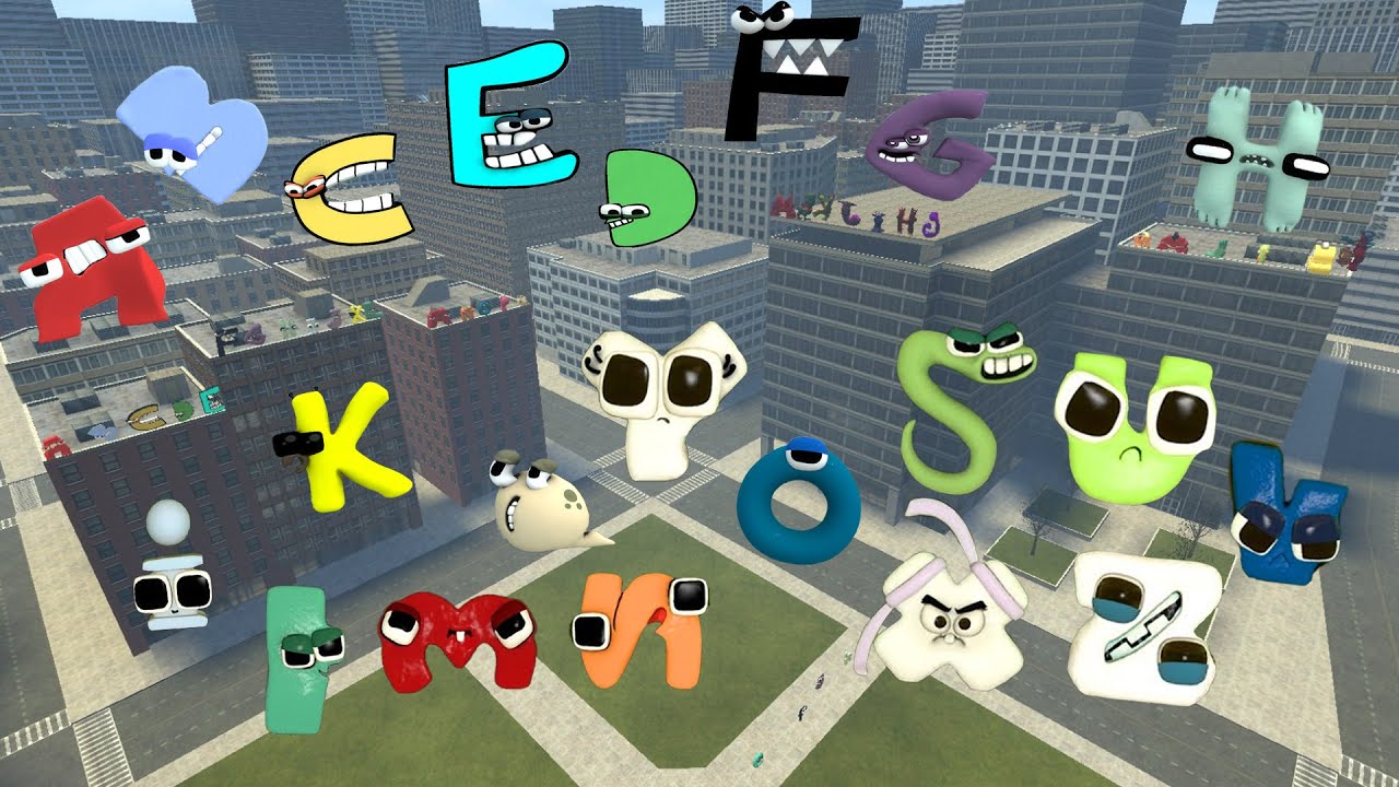 SPARTAN KICKING ALL ALPHABET LORE FAMILY in  BIG CITY - Garry's Mod !
