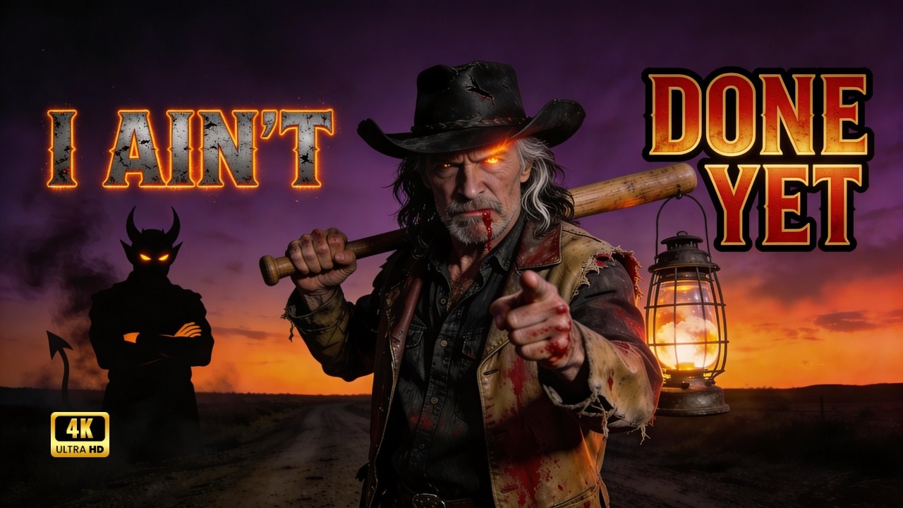 I Ain't Done Yet - Defiant Outlaw Country Anthem (Official Cinematic Lyric Visualizer)