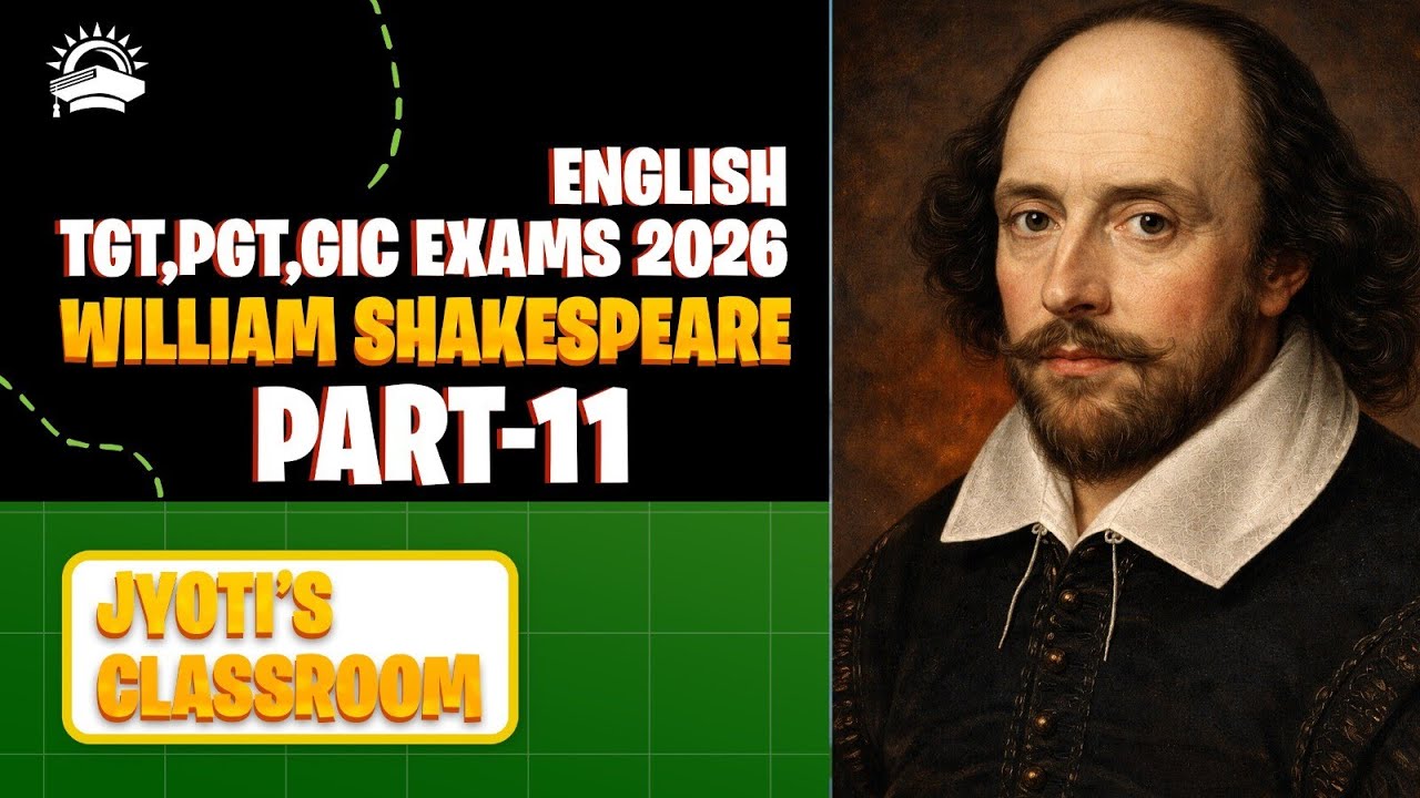 Part11 || William Shakespeare || MCQS  || Youth Competition Time || TGT PGT GIC EXAMS 2026