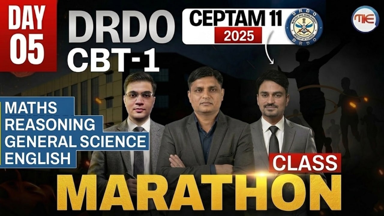 DRDO CEPTAM 11 CBT-1 Preparation 2025 | Day 5 Marathon Class | Maths, Reasoning, Science, English