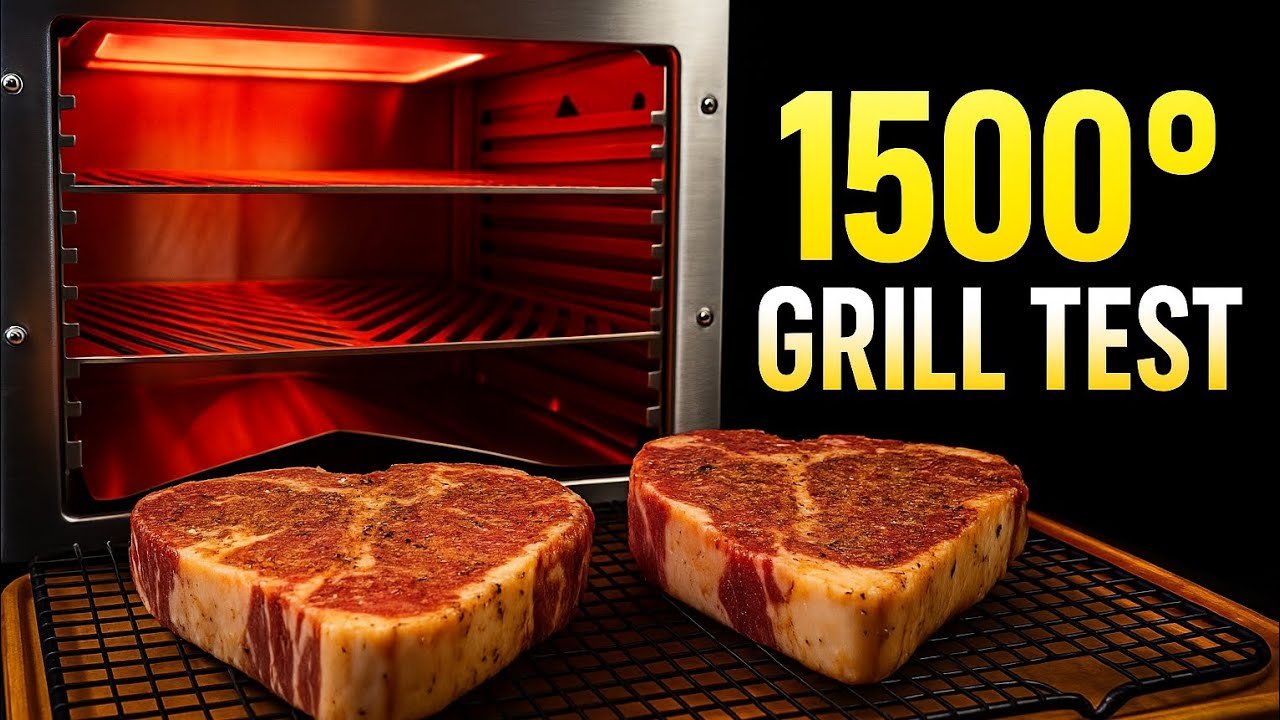 Тест на обжарку при инфракрасном излучении 1500°! Стейки портерхаус выходят на новый уровень!