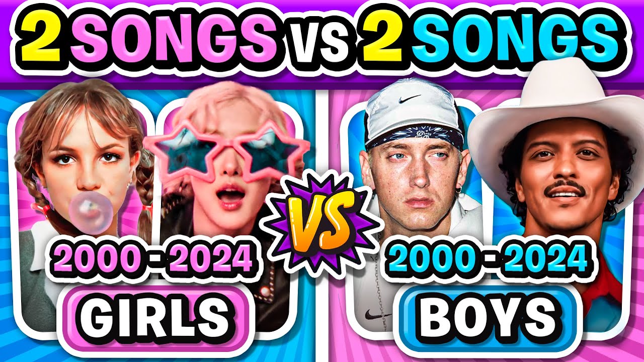 🩷2 GIRLS vs 2 BOYS🩵 Save 2 Songs Per Year (2024 to 2000) | Music Quiz