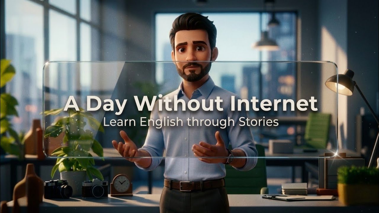 Learn English through Stories: A Day Without Internet (Level A1-A2) | Ali Art Archive