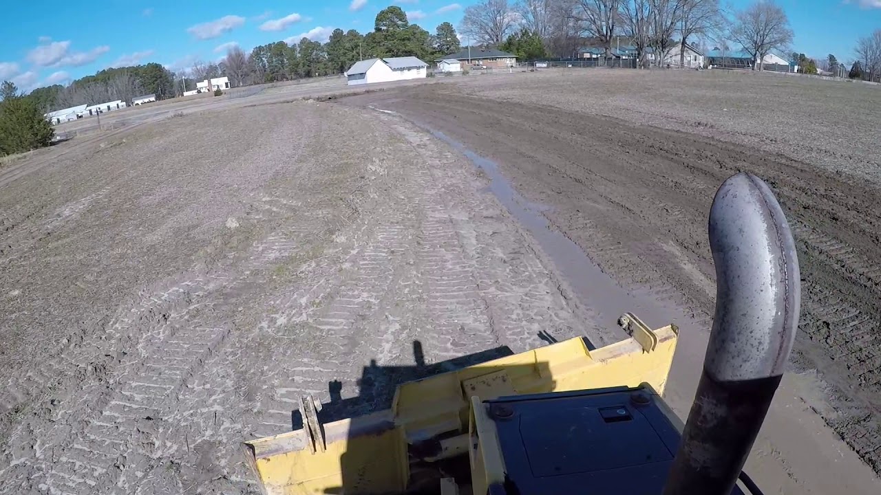 Dozer Finish Grading A Ditch