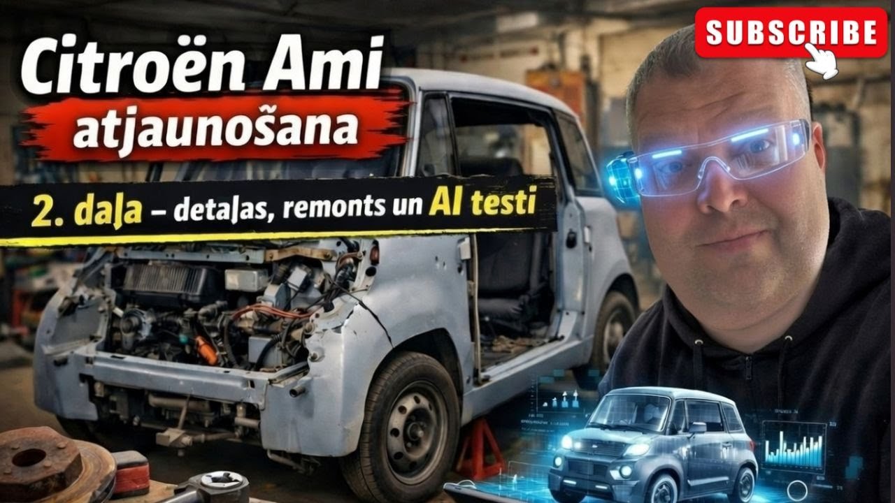 Citroën Ami atjaunošana | 2. daļa – detaļas, remonts un AI testi reālajā dzīvē