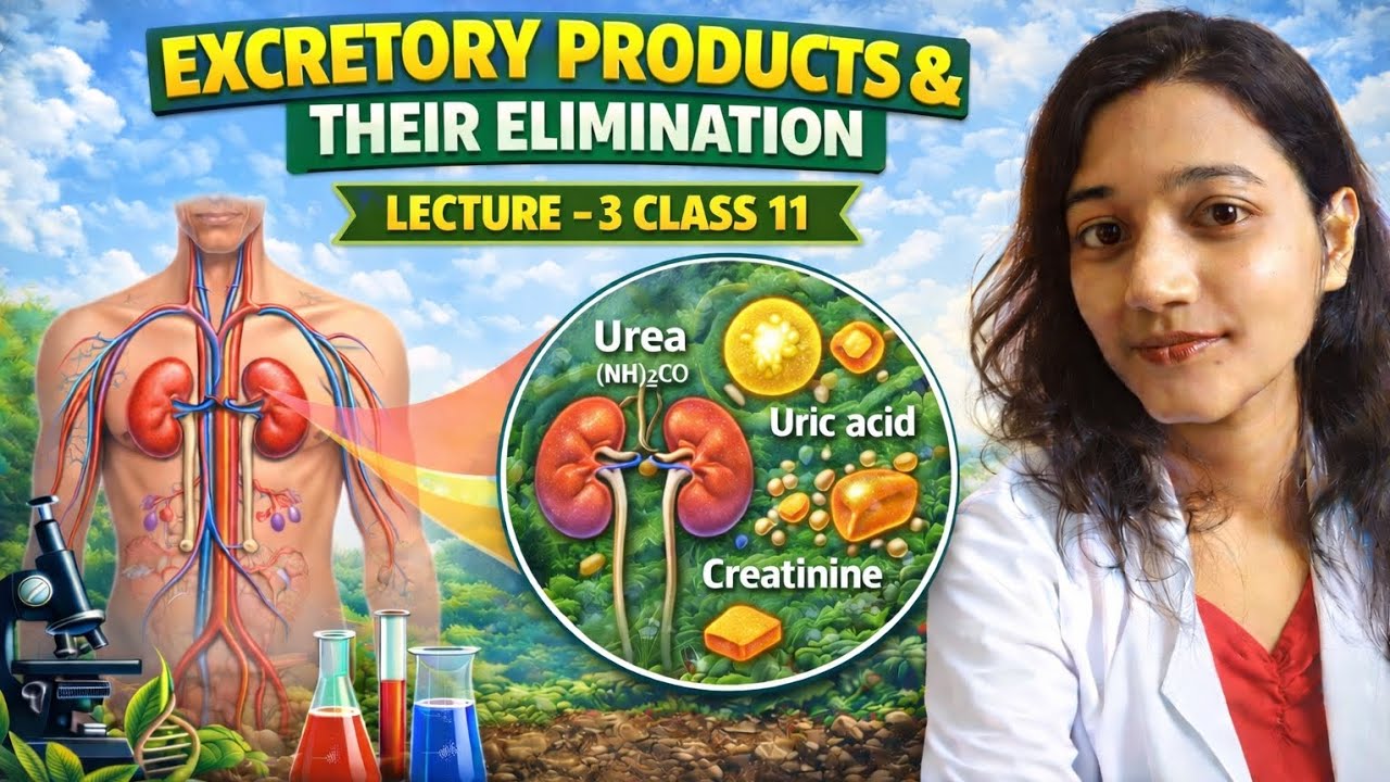 EXCRETORY PRO. & THEIR ELIMINATION LECTURE -3 by Dr AnanyaPT for the prep of NEET/ CUET/ICAR/NEST 