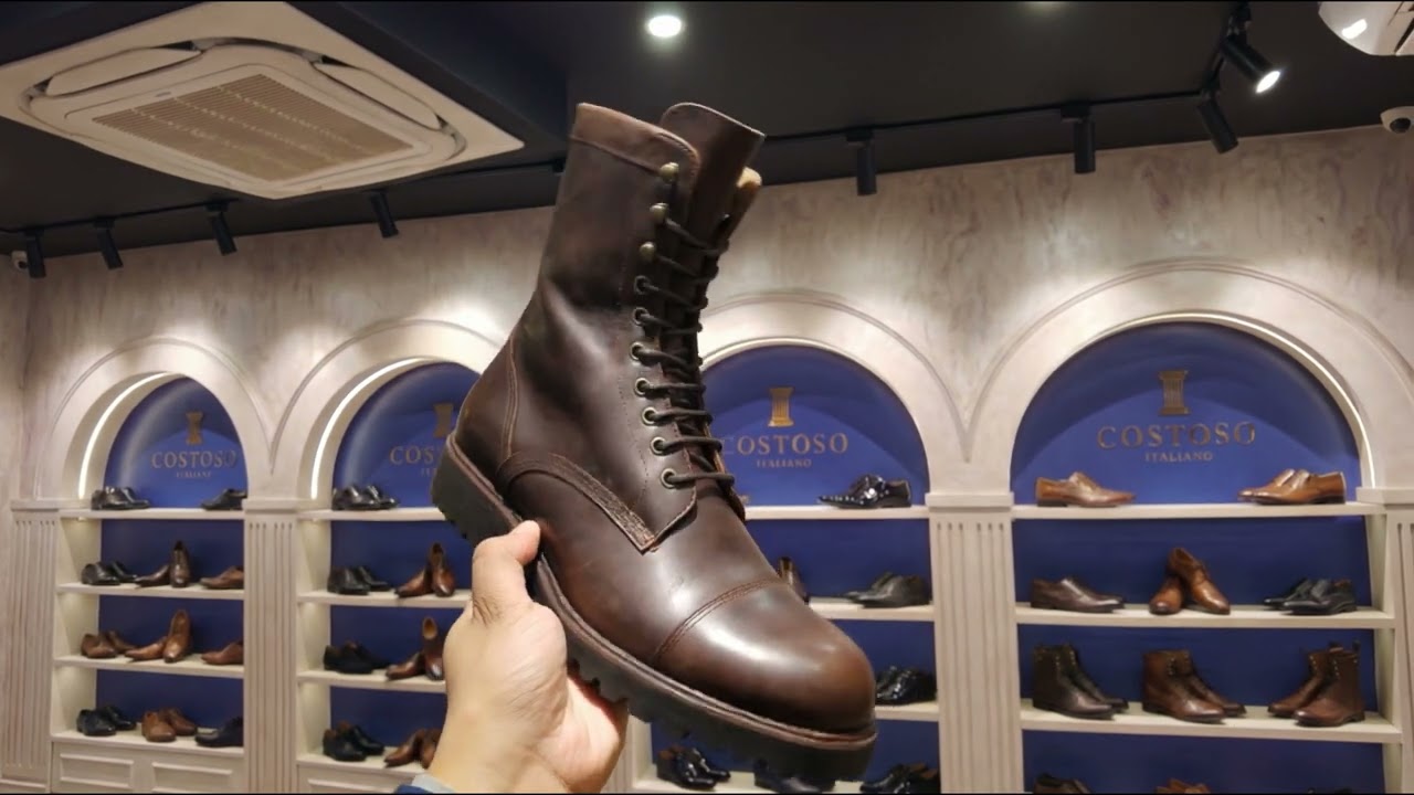 Premium Brown Leather Lace-Up Boots for Men | Handcrafted & Timeless Style