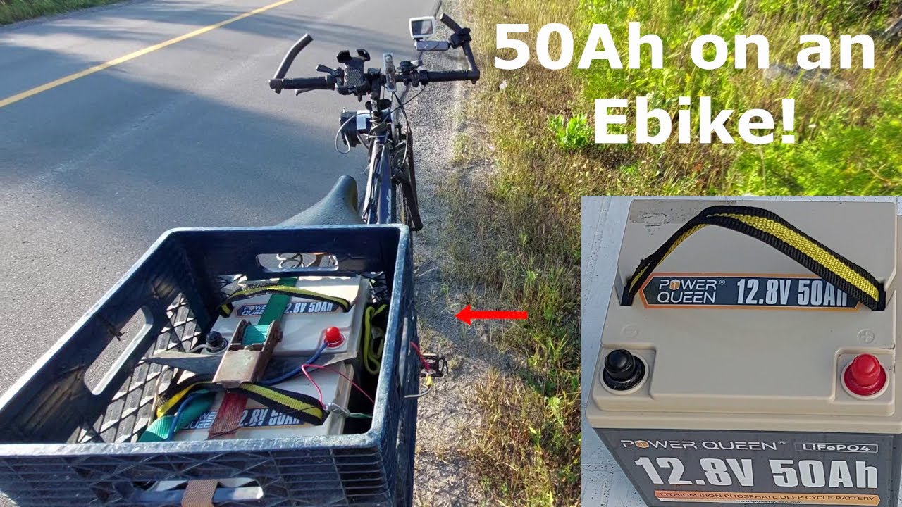 I installed 2 Power Queen 50Ah LiFeP04 Batteries on a Homemade E-bike [ Full Review ]