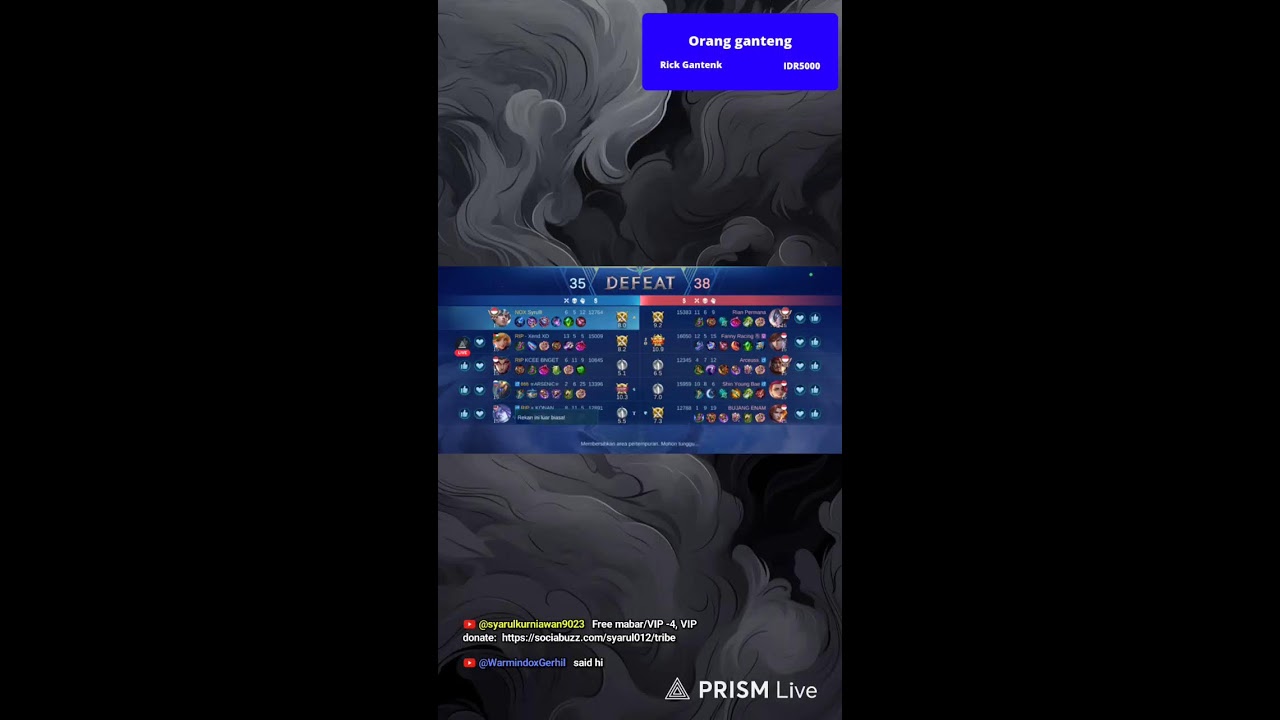 (LIVE YT SHORT) FREE MABAR GUYSS #short #mlbb #syarulkurniawan #shortlive #mobilegend #view