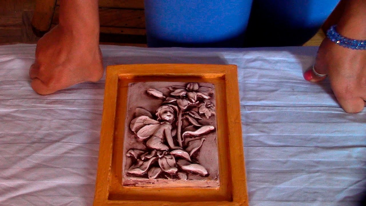 COMO PINTAR CUADRO DE YESO, TECNICA DE ENVEJECIMIENTO - PLASTER PICTURE-AGING TECHNIQUE