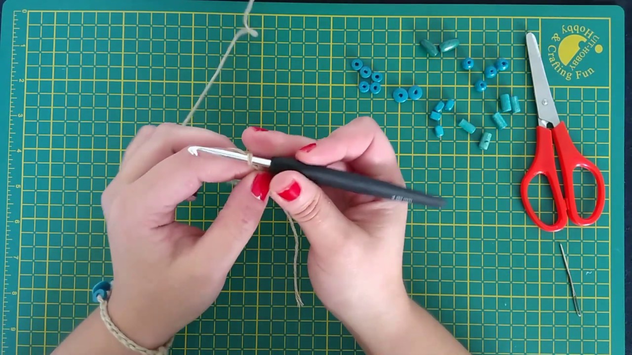 Adding beads to a crochet chain