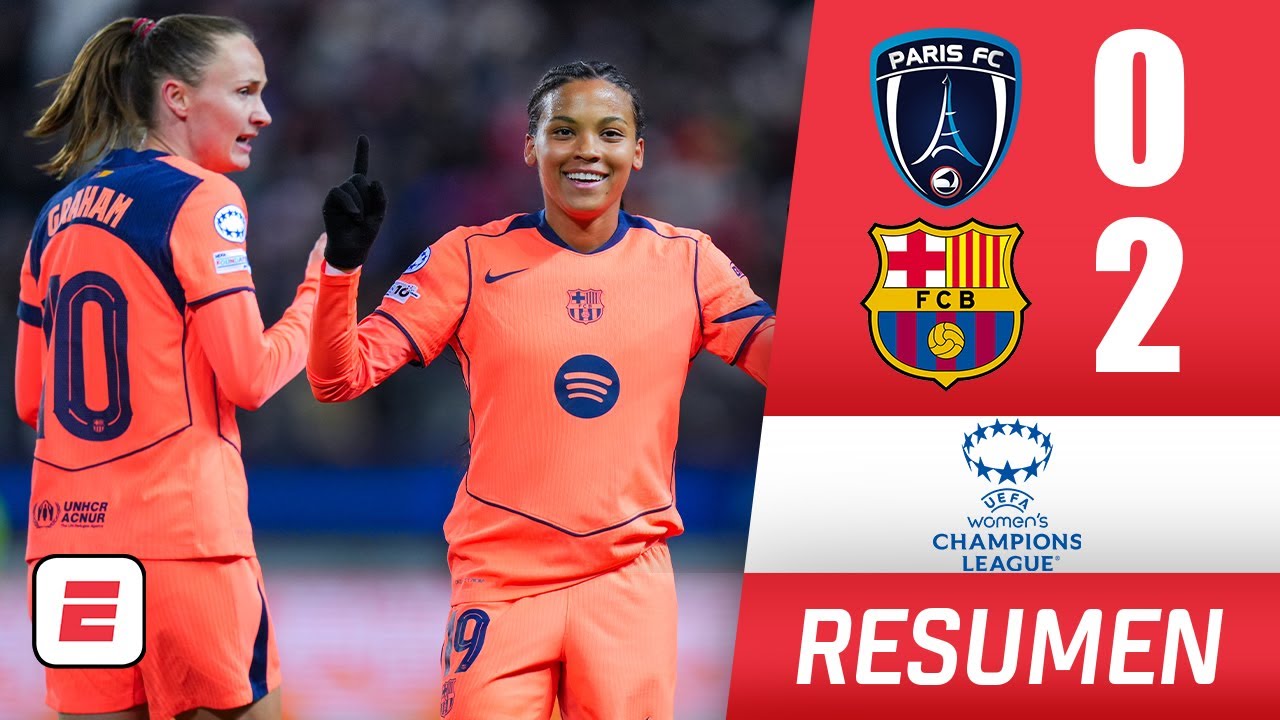 BARCELONA ganó 2-0 a PARIS y termina líder con goles de López y Graham | Champions League Femenina
