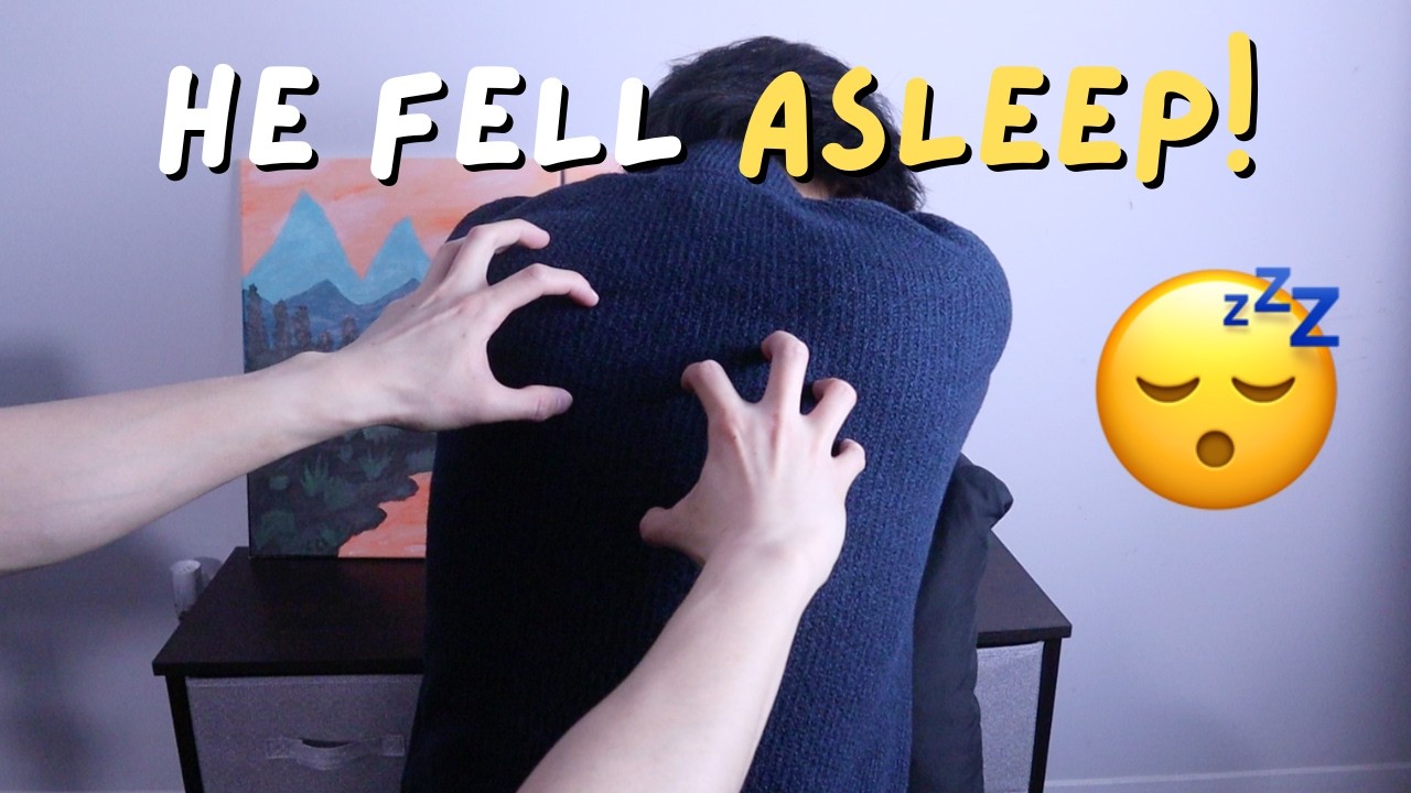 Aggressive Back Scratching Massage ASMR... He Fell Asleep 😴