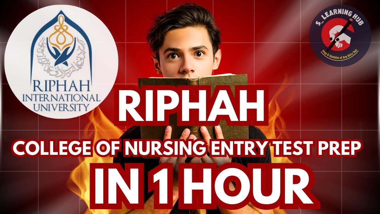 Riphah college of nursing prep in 1 hours || past paper 2023 || 2024 || English MCQs || Math 