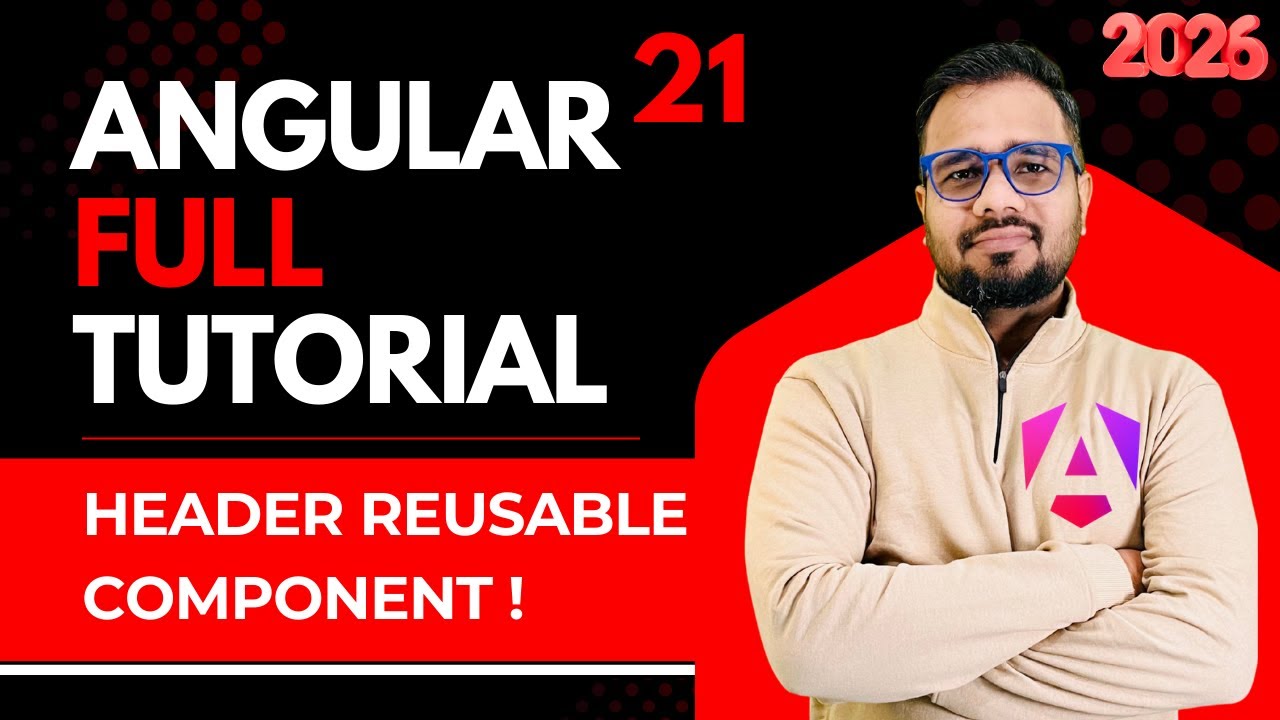 Angular 21 Tutorial in Hindi #42 | Header Component with Routing