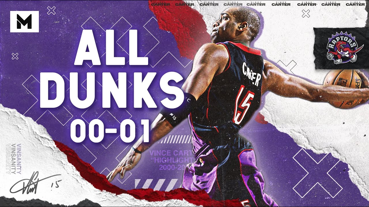 Vince Carter ALL DUNKS From 2000-01 NBA Season!