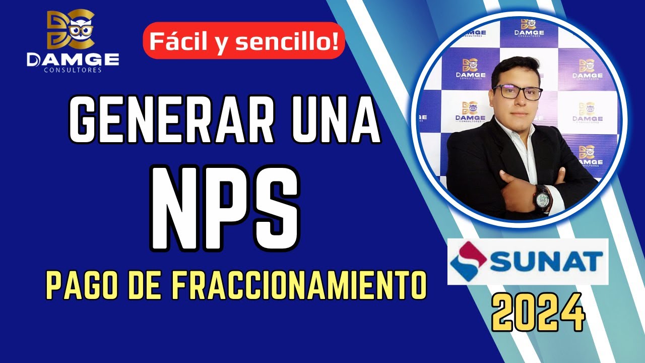 Como Generar NPS pago de Fraccionamiento SUNAT 2024 | Fácil paso a paso