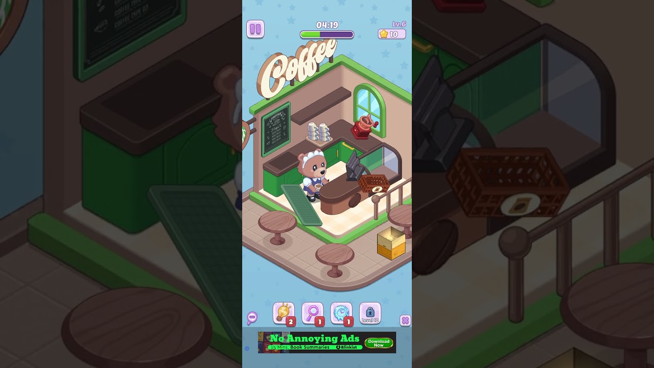 Cute aesthetic bear coffee shop😙☕️|Asmr and satisfaction 🍰🍜!!
