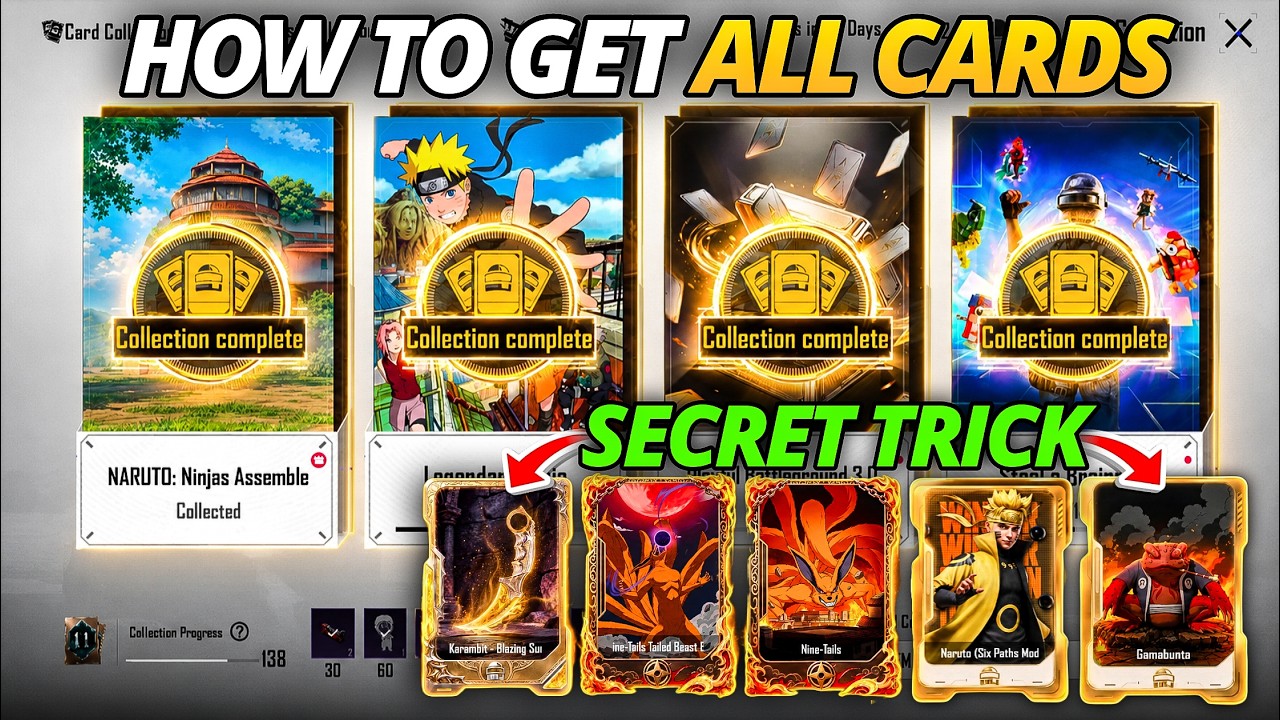 😱 HOW TO GET ALL CARDS IN BGMI / BGMI 4.5 UPDATE CARD EXCHANGE EVENT