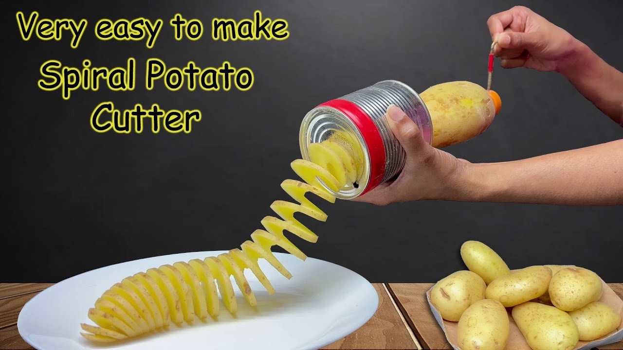 potato cutter/potato spiral/spiral potato/spring potato/how to make cutter/spiral potato cutter