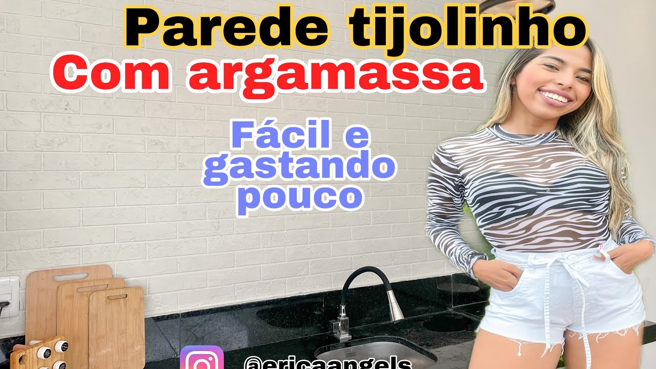 Como fazer parede de tijolinho com argamassa - gastando pouco
