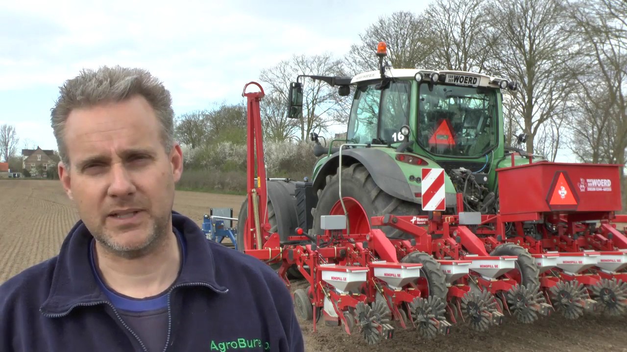 Kverneland Monopill SE en Fendt 724 loonbedrijf van der Woerd bietenzaaien Trekkerweb