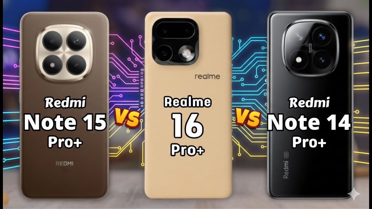 Redmi Note 15 Pro Plus vs Realme 16 Pro Plus vs Redmi Note 14 Pro Plus