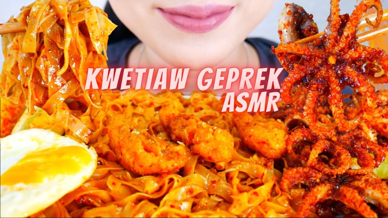 ASMR KWETIAU GORENG SAMBEL GEPREK + OSENG GURITA MERCON | ASMR INDONESIA | NO TALKING