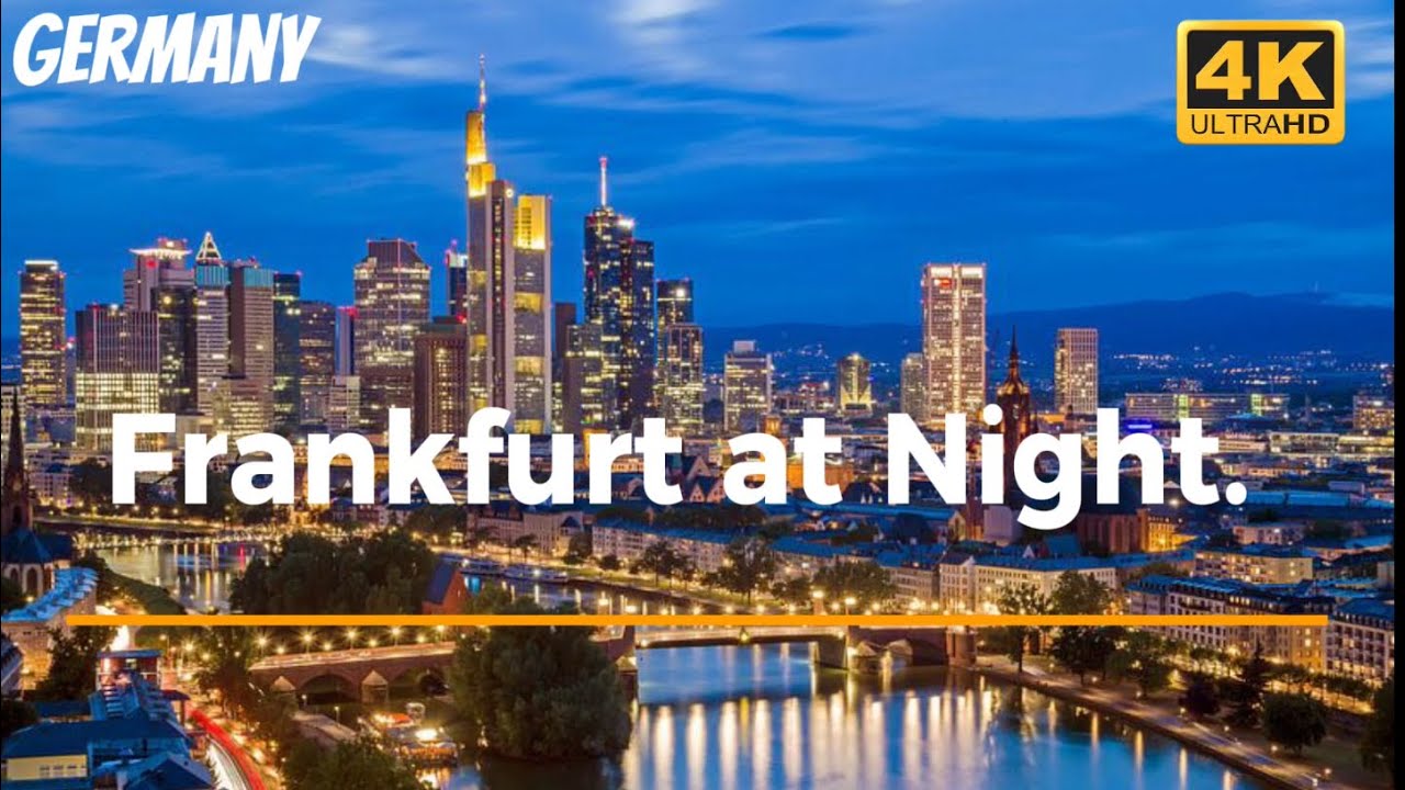 Frankfurt at Night — Stunning 4K Drone Aerials