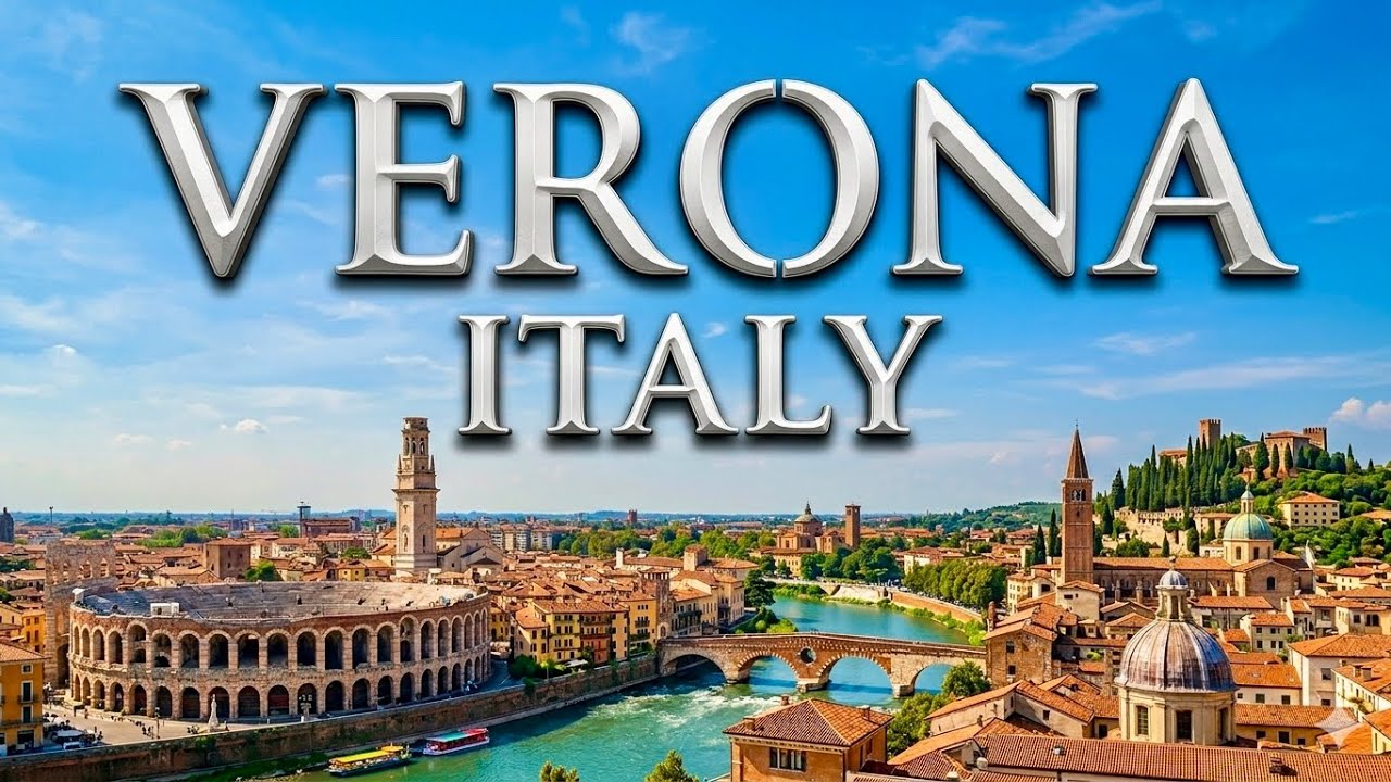 Verona, Italy ,famous balcony of Romeo and Juliet, city of eternal lovers, Walking Tour 4K