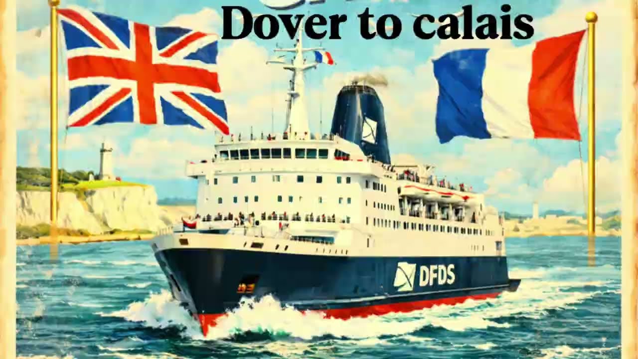 4K HDR 🇬🇧 to 🇫🇷 Crossing English Sea By DFDS Ferry