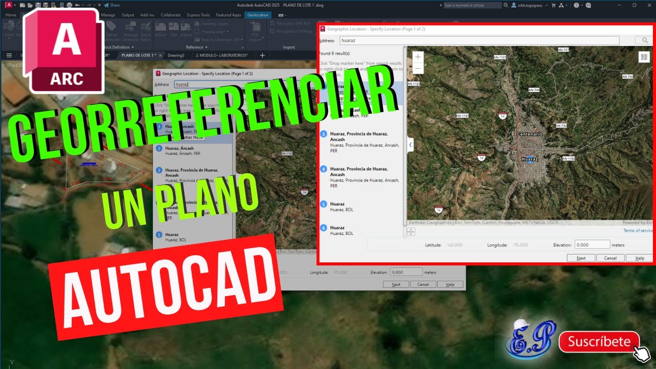 ✅📌Como georreferenciar un plano en AutoCAD