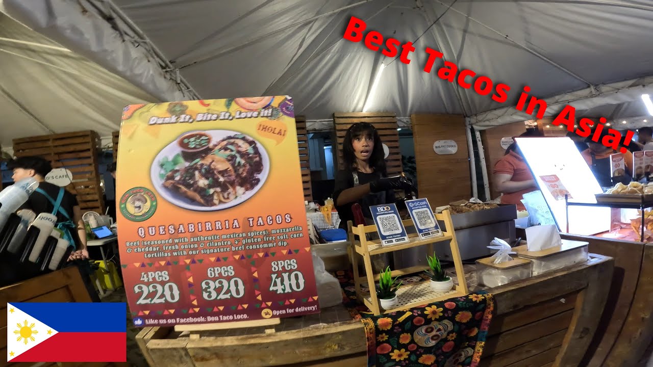 Eating Birria Tacos at Greenfield Weekend Market, Mandaluyong, Metro Manila, Philippines