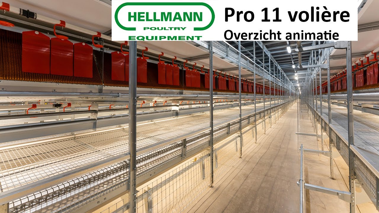 Hellmann Poultry PRO 11 volière. Overzicht animatie