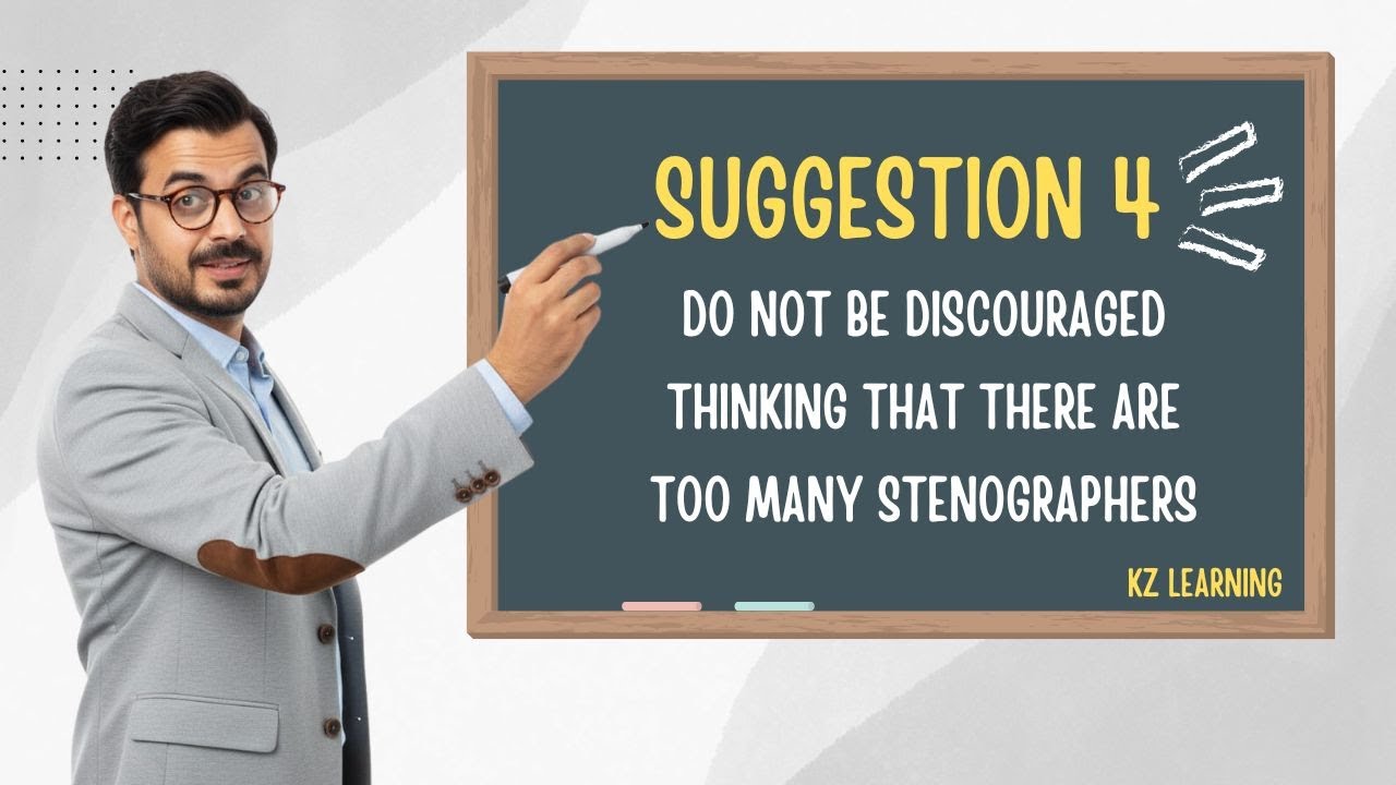 Suggestion 4: Do Not Be Discouraged by Other Stenographers  #shorthand  #stenography