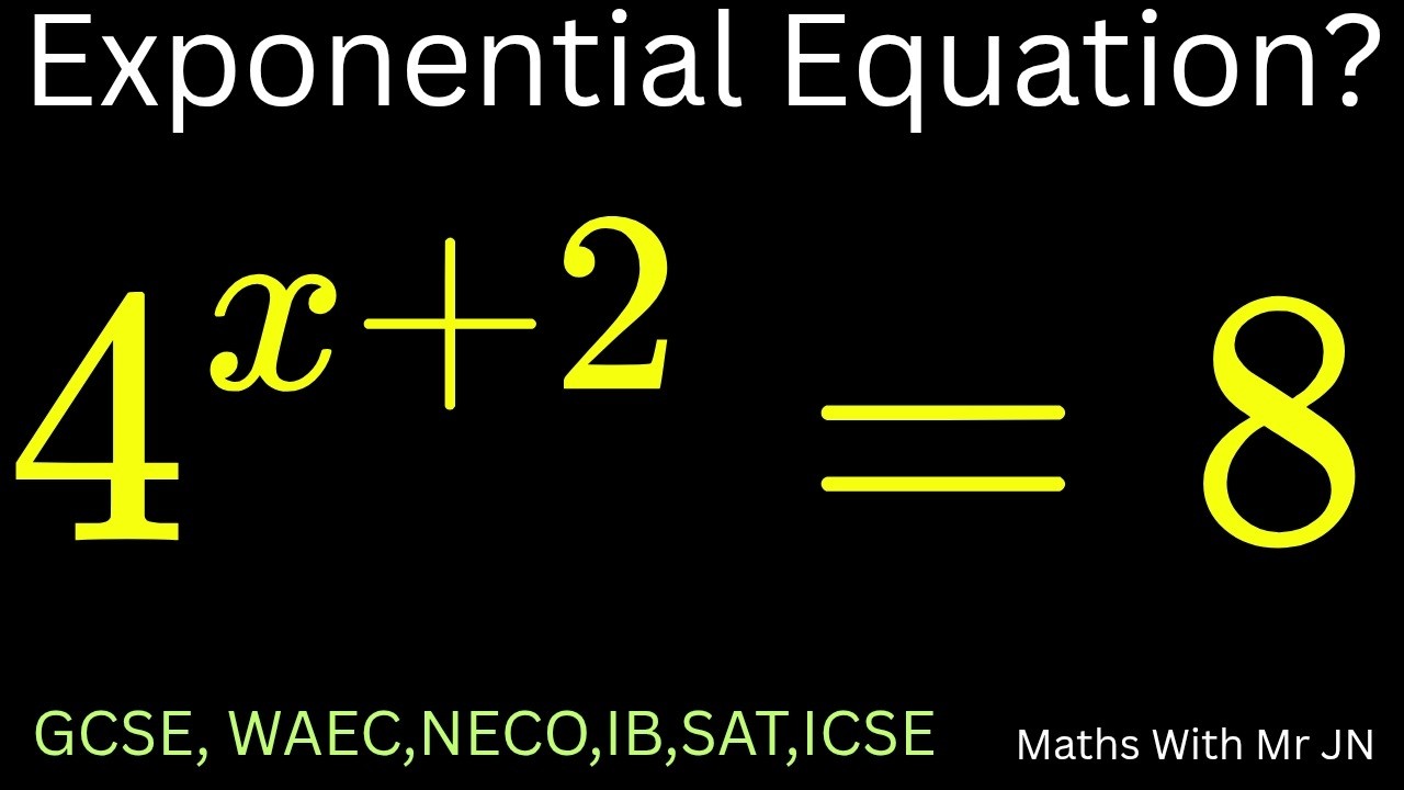 🧠🫱Solve 4^(x+2) = 8 Using Index Laws (Easy Trick!)💥/ Math With Mr. JN