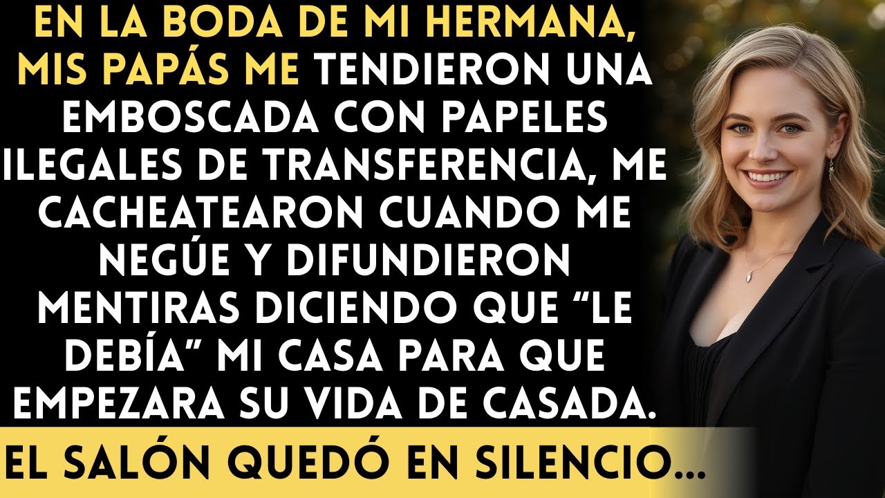 En la boda de mi hermana, mis papás exigieron mi penthouse. Me negué… mi mamá me dio una cachetada…