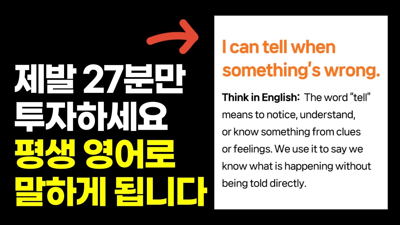 초보가 따라 해도 영어가 입에서 쏟아집니다 (영어식 사고 14강)