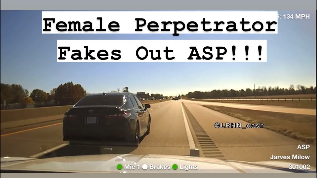 Female Perpetrator ￼behind the Wheel Of Toyota Camry Survives TVI With her reckless Driving Skills