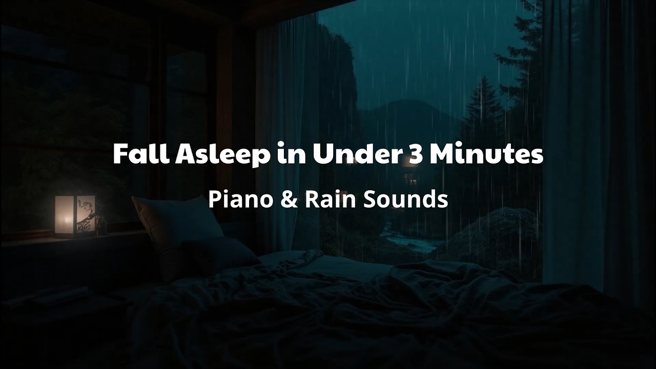 Не можете уснуть? Послушайте это (без рекламы) | Фортепиано для глубокого сна, звуки дождя