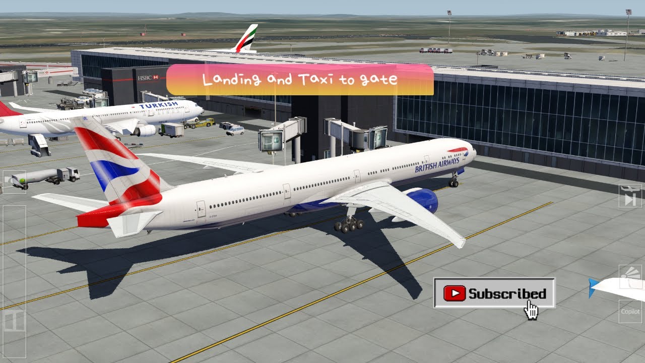 B777 Landing and Taxi to gate (FULL) (Aerofly FS 2022)