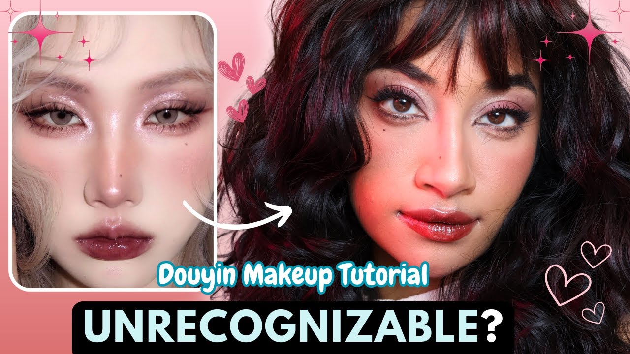 I TRIED CHINESE DOUYIN MAKEUP ON MY BROWN SKIN (and became unrecognizable 😶)
