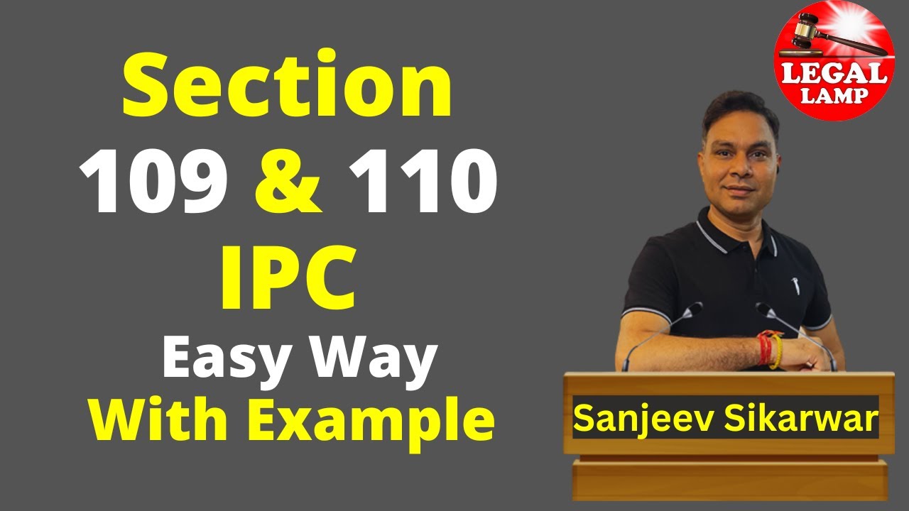 109 and 110 IPC | 306 & 305 IPC | punishment for abetment in IPC | abetment of suicide | #ipc #legal