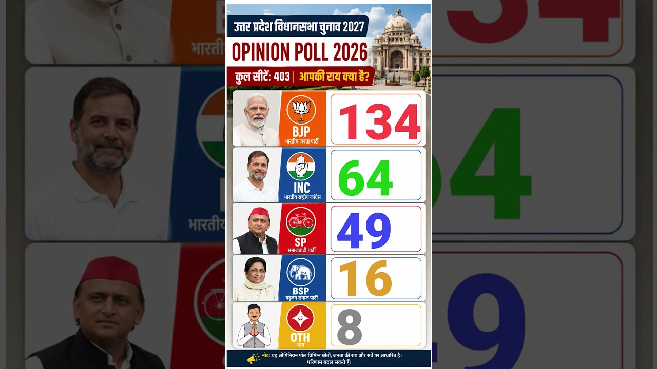⚡ Uttar Pradesh Seat Prediction 2027 👑Final Numbers Dekhkar Shock Ho Jaoge 😲#UPElection #Trending