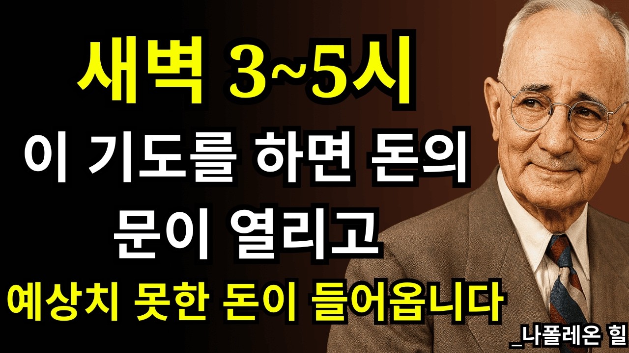새벽 3시~5시에 이 기도를 해보세요… 돈이 몰려옵니다 (충격) | 나폴레온 힐